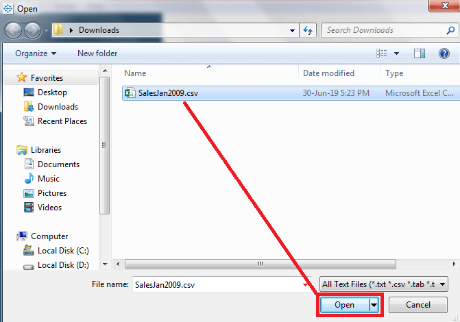 Tableau Data Connection with Text File