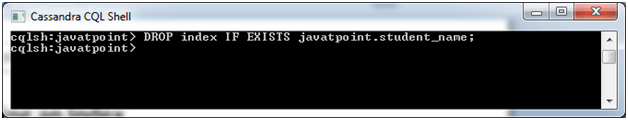 Cassandra Drop index 1